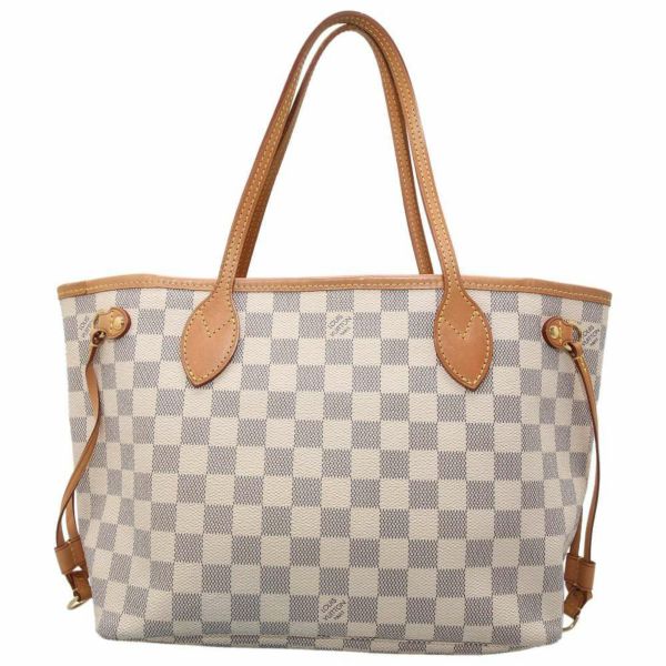 ルイヴィトン トートバッグ ダミエ・アズール ネヴァーフルPM N51110 LOUIS VUITTON ヴィトン バッグ ベージュ