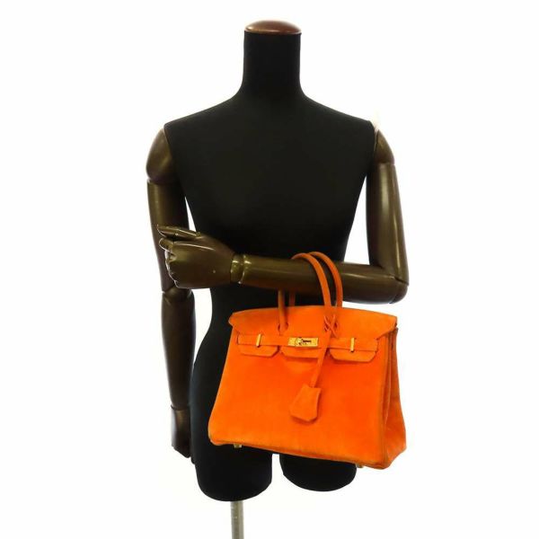 エルメス バーキン25 オレンジ/ゴールド金具 ドブリス □H刻印 HERMES Birkin ハンドバッグ