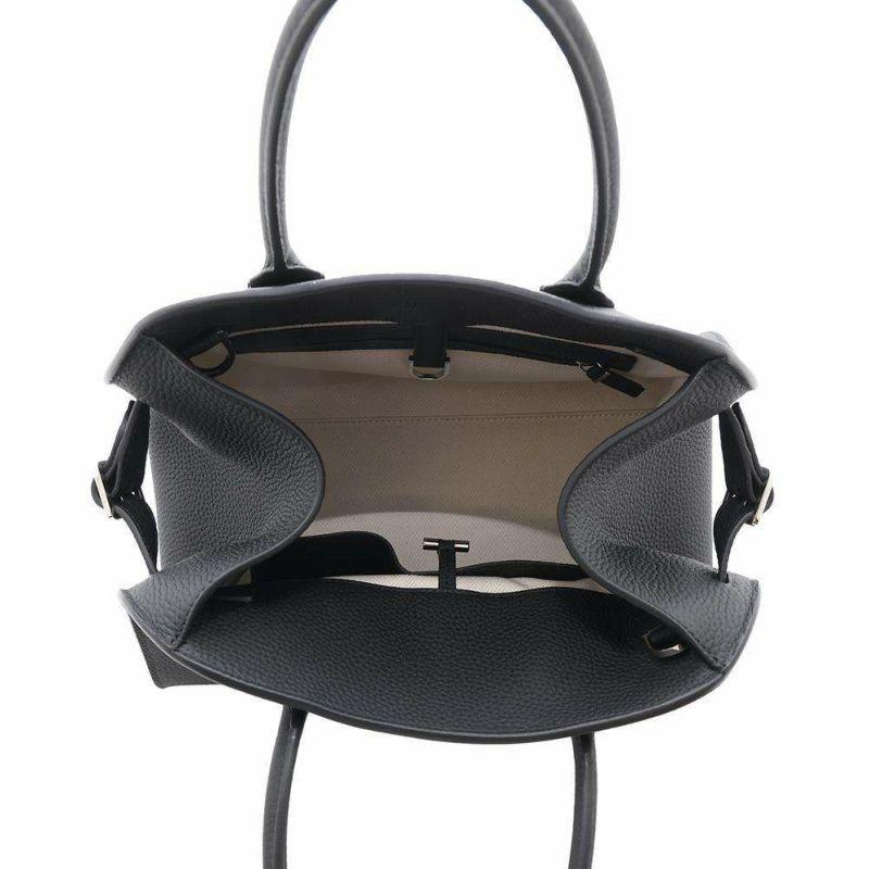 ザ ロウ ハンドバッグ ソフトマルゴー12 カーフレザー W1586 THE ROW 2wayバッグ 黒
