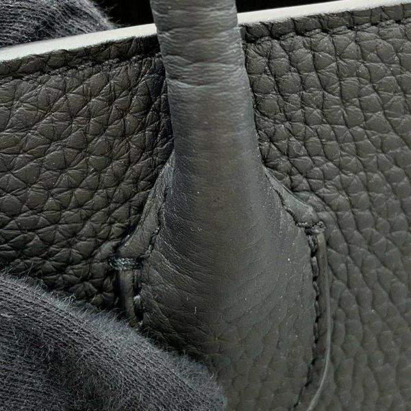 ザ ロウ ハンドバッグ ソフトマルゴー12 カーフレザー W1586 THE ROW 2wayバッグ 黒