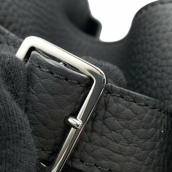 ザ ロウ ハンドバッグ ソフトマルゴー12 カーフレザー W1586 THE ROW 2wayバッグ 黒