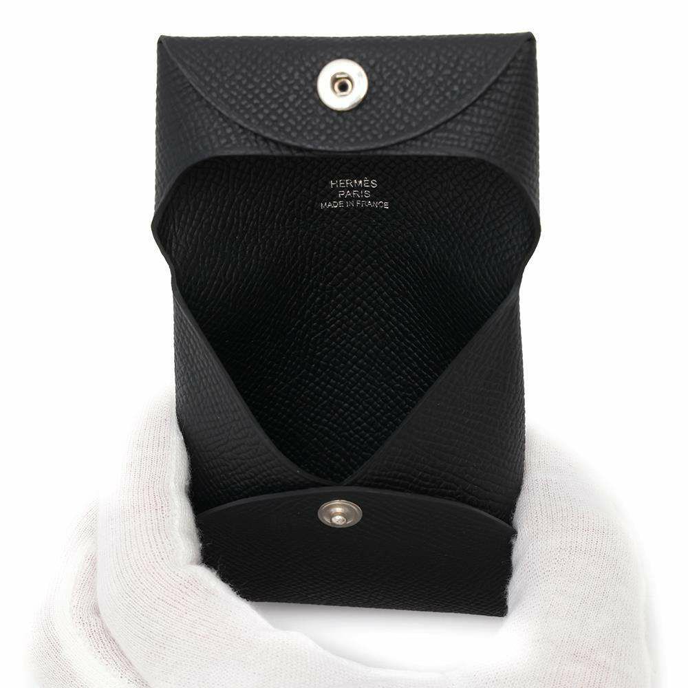 エルメス コインケース バスティア ブラック エプソン W刻印 HERMES 財布