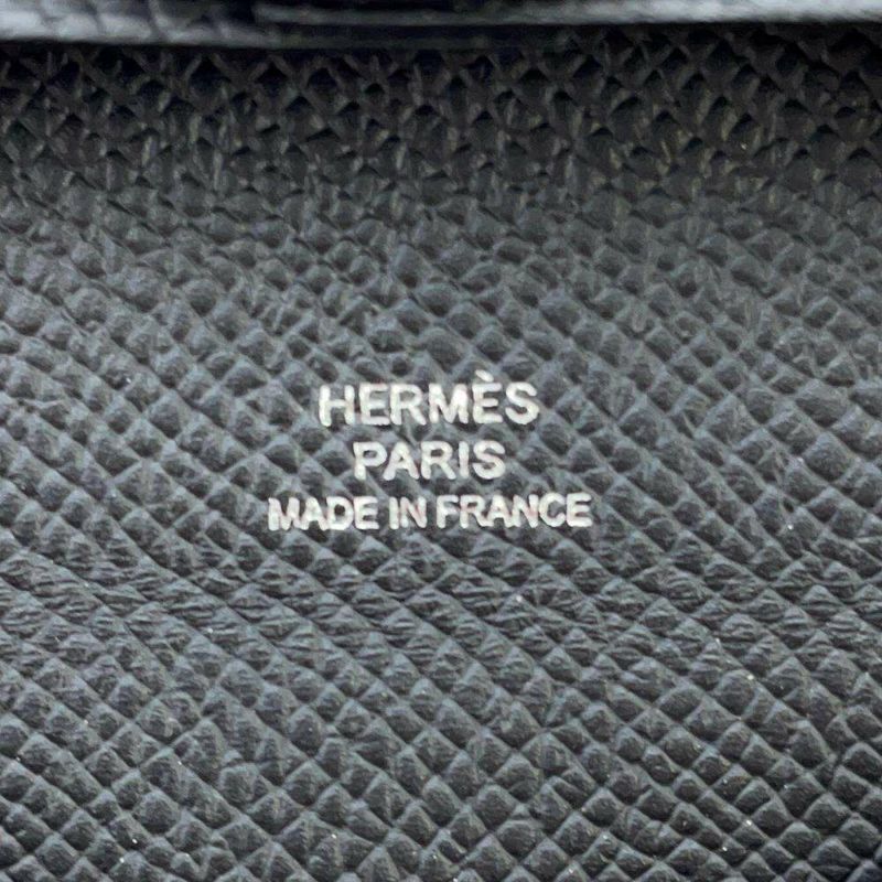 エルメス コインケース バスティア ブラック エプソン W刻印 HERMES 財布