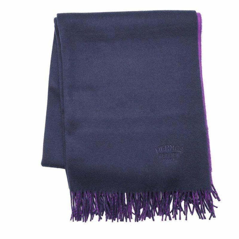 エルメス マフラー ストール ダブルフェイス カシミヤ HERMES