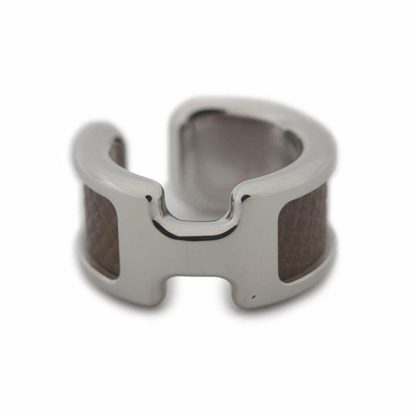 エルメス イヤーカフ オランプ Olympe スモール PM エトゥープ/シルバー金具 エプソン