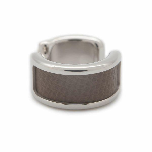 エルメス イヤーカフ オランプ Olympe スモール PM エトゥープ/シルバー金具 エプソン