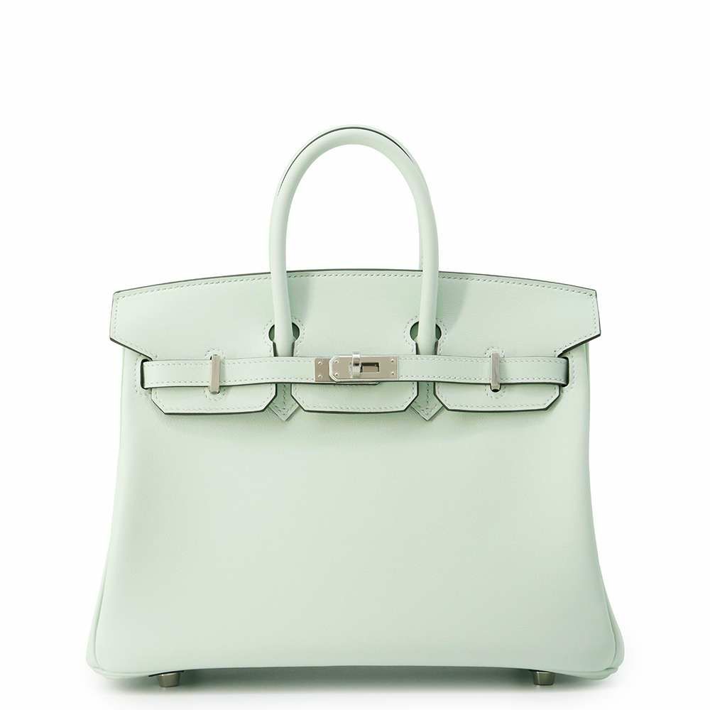 エルメス バーキン25 ヴェールペパーミント/シルバー金具 スイフト W刻印 HERMES Birkin ハンドバッグ
