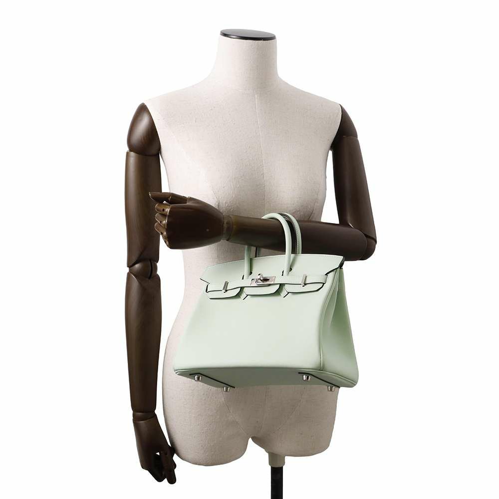 エルメス バーキン25 ヴェールペパーミント/シルバー金具 スイフト W刻印 HERMES Birkin ハンドバッグ