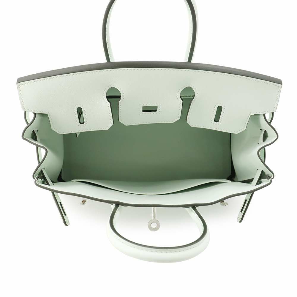 エルメス バーキン25 ヴェールペパーミント/シルバー金具 スイフト W刻印 HERMES Birkin ハンドバッグ