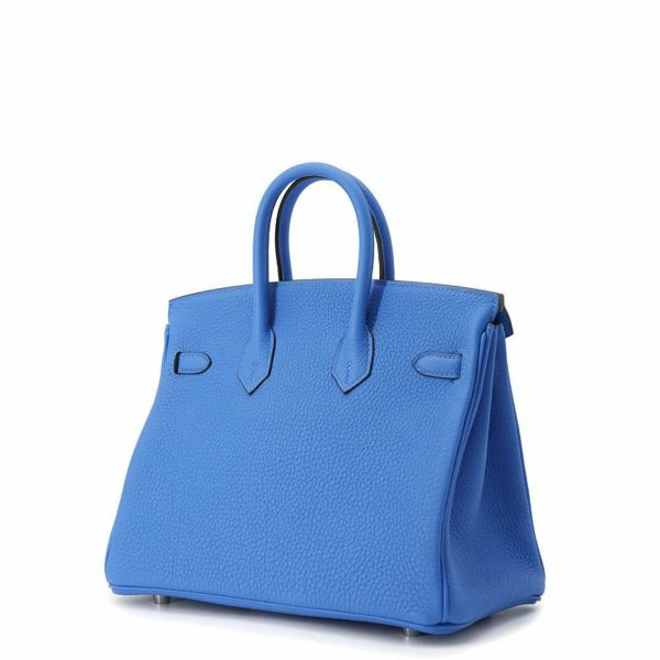 エルメス バーキン25 ブルーイドラ/シルバー金具 トゴ W刻印 HERMES Birkin ハンドバッグ