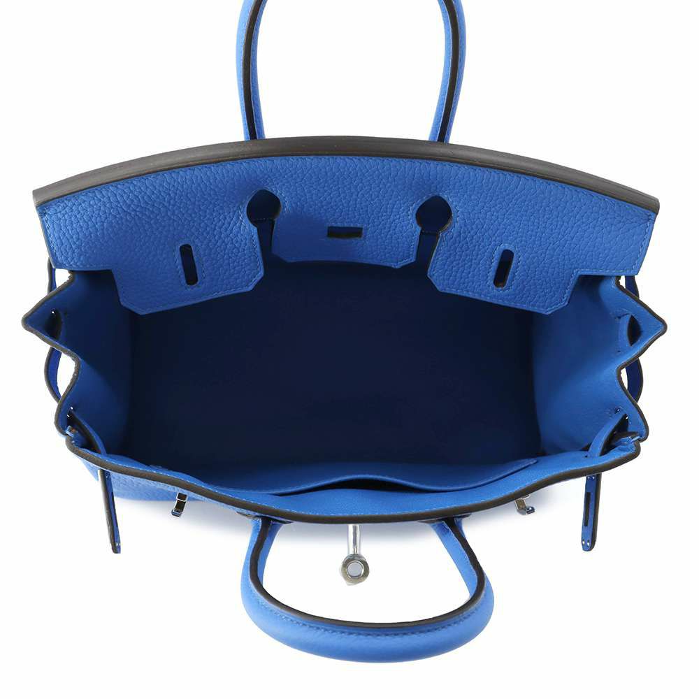 エルメス バーキン25 ブルーイドラ/シルバー金具 トゴ W刻印 HERMES Birkin ハンドバッグ