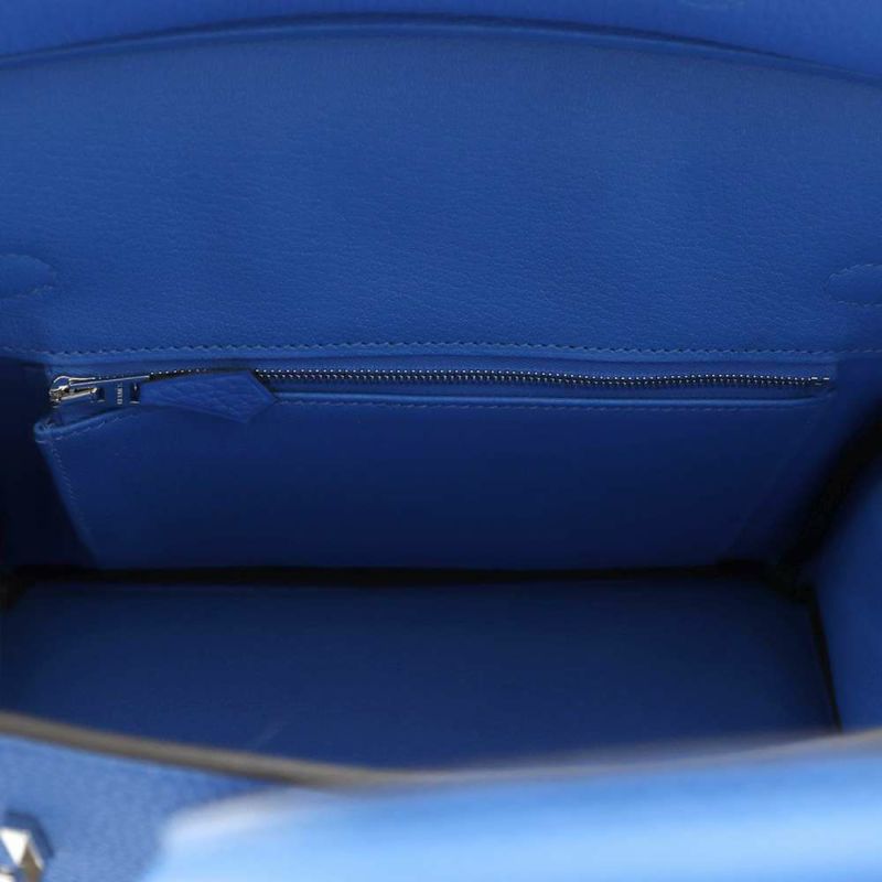 エルメス バーキン25 ブルーイドラ/シルバー金具 トゴ W刻印 HERMES Birkin ハンドバッグ
