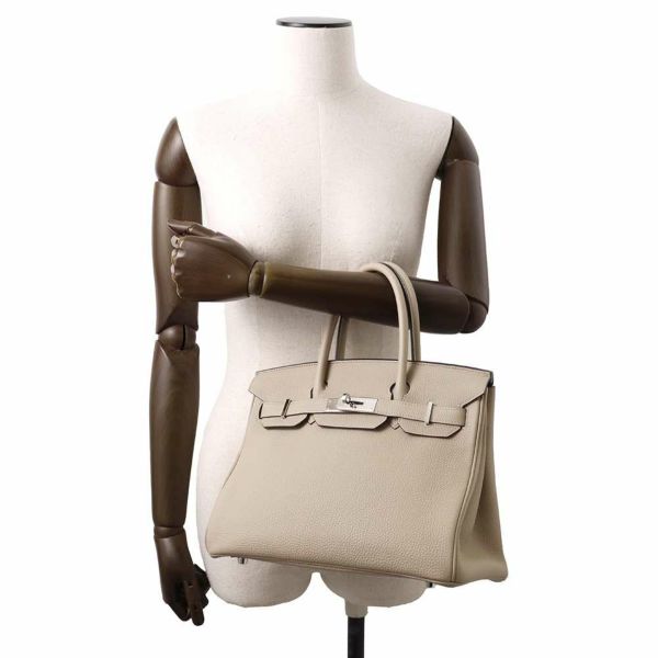 エルメス バーキン30 トゥルティエールグレー/シルバー金具 トゴ C刻印 HERMES Birkin ハンドバッグ