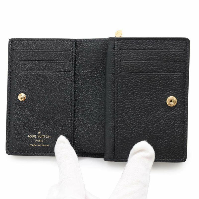 ルイヴィトン 二つ折り財布 モノグラム・アンプラント ポルトフォイユ・クレア M80151 LOUIS VUITTON ブラック 黒