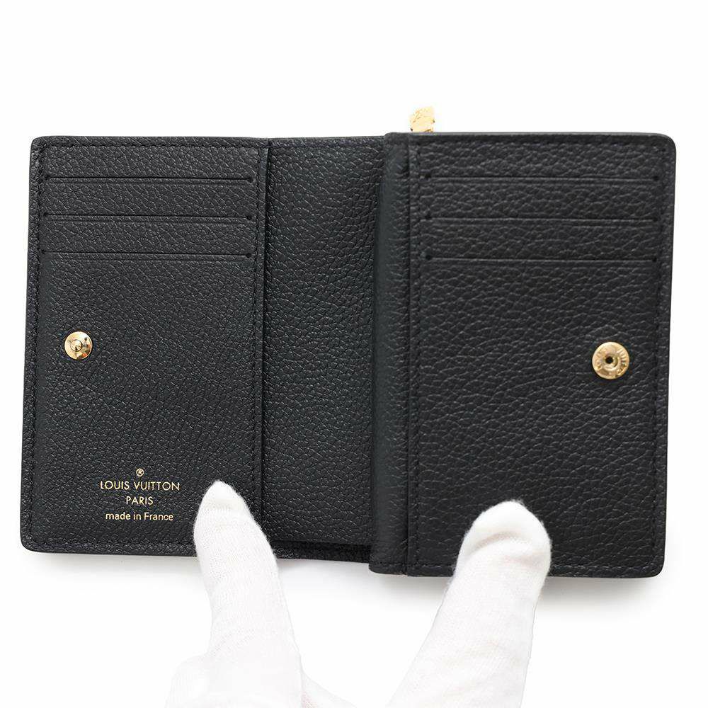 ルイヴィトン 二つ折り財布 モノグラム・アンプラント ポルトフォイユ・クレア M80151 LOUIS VUITTON ブラック 黒