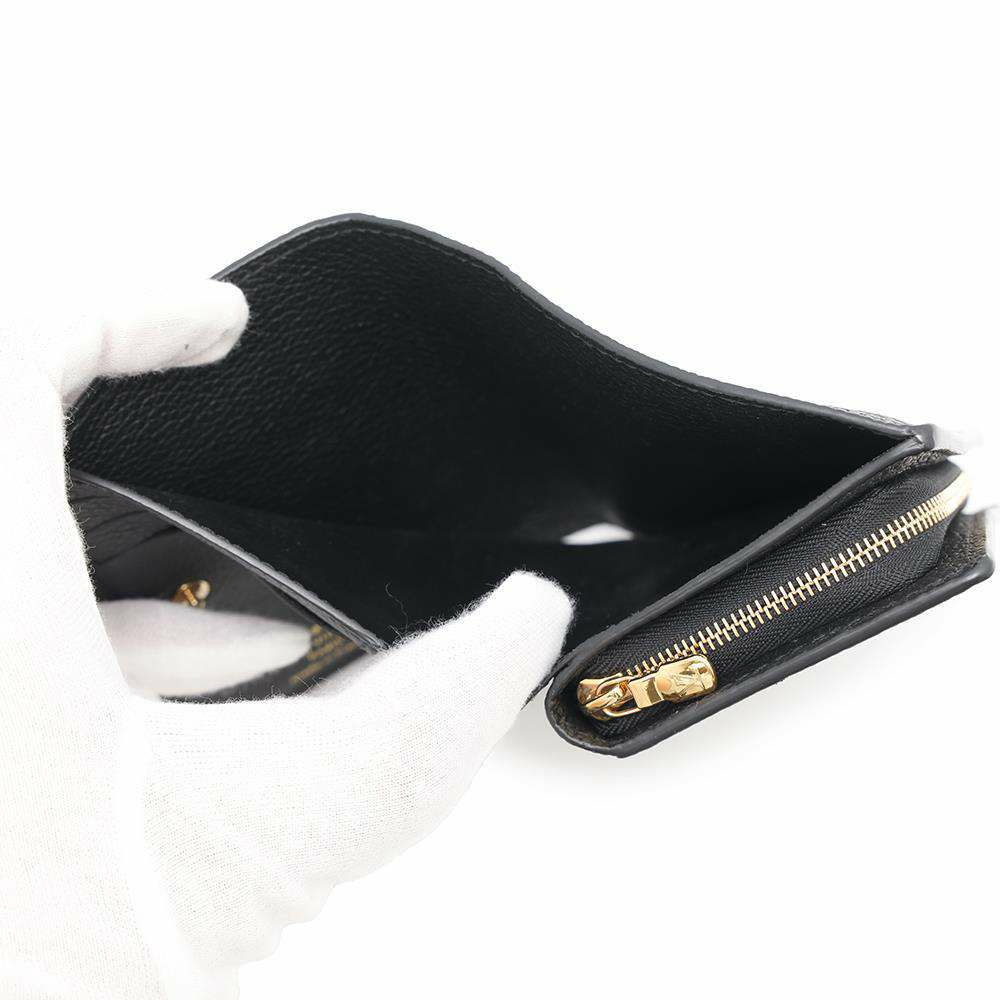 ルイヴィトン 二つ折り財布 モノグラム・アンプラント ポルトフォイユ・クレア M80151 LOUIS VUITTON ブラック 黒