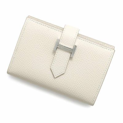 エルメス カードケース ベアン ミニ クレ/シルバー金具 エプソン W刻印 HERMES 名刺入れ