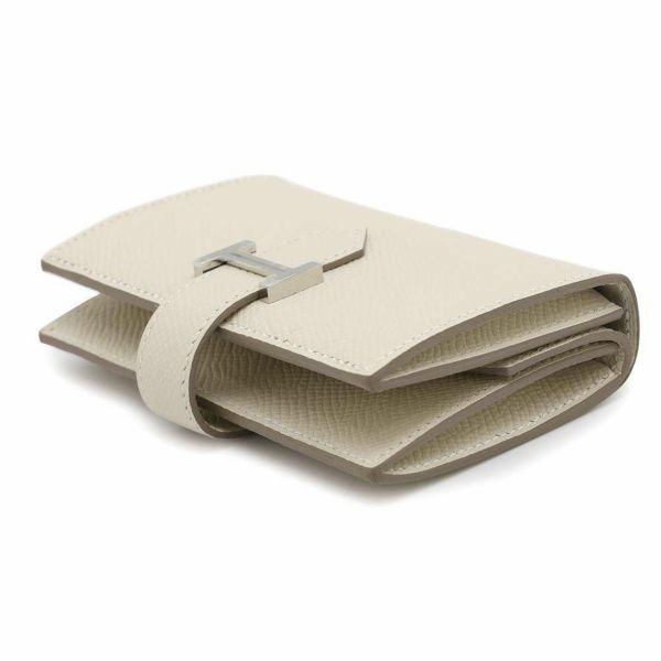 エルメス カードケース ベアン ミニ クレ/シルバー金具 エプソン W刻印 HERMES 名刺入れ