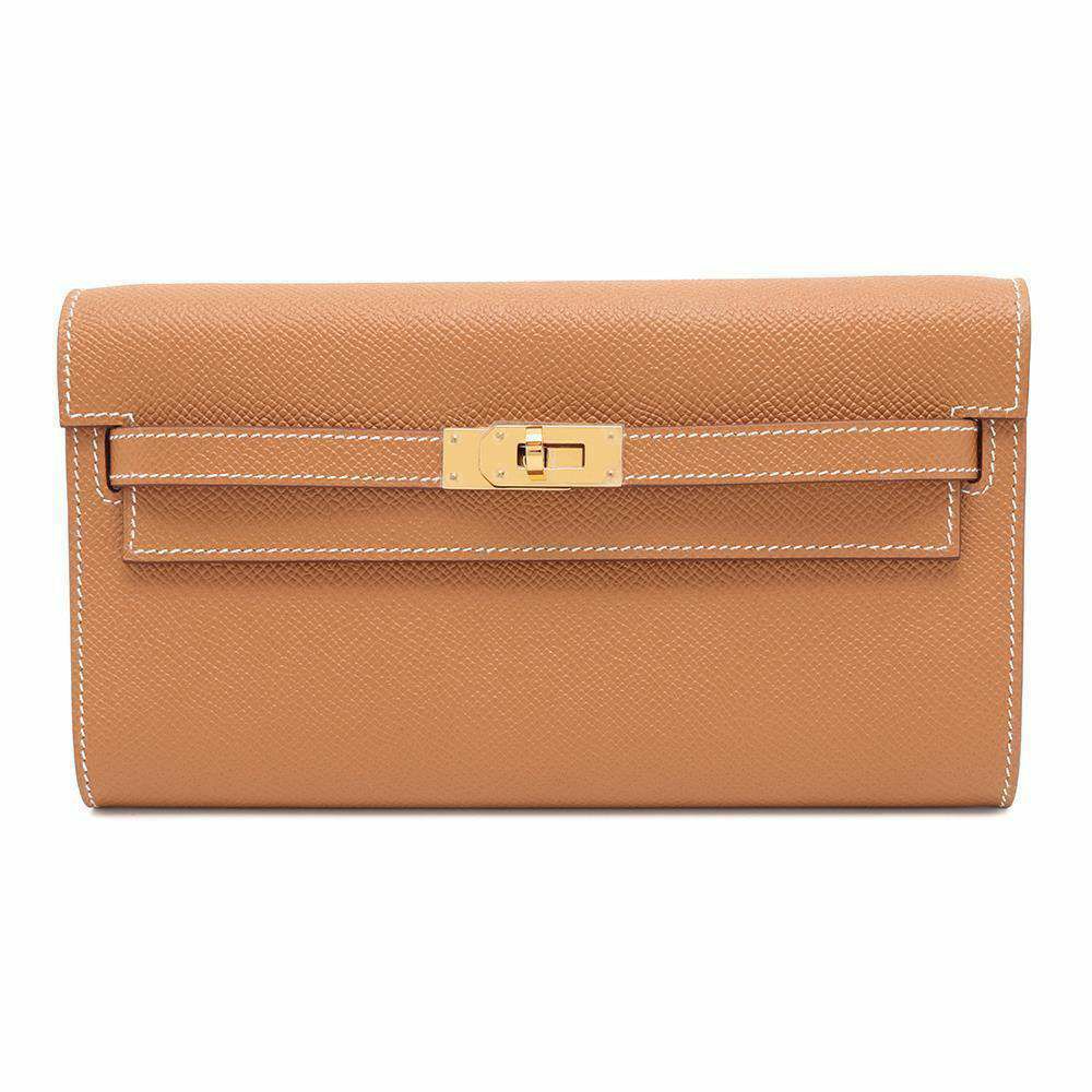 エルメス ケリーウォレット ロング トゥーゴー ゴールド/ゴールド金具 エプソン W刻印 財布