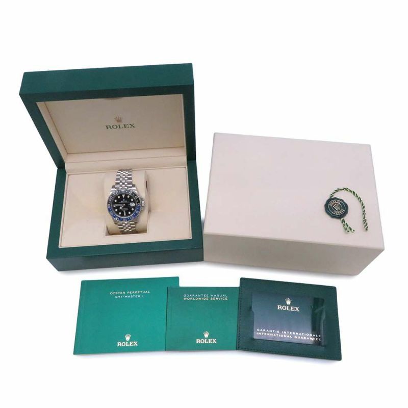 ロレックス GMTマスター2 デイト ランダムシリアル ルーレット 126710BLNR ROLEX 腕時計 黒文字盤