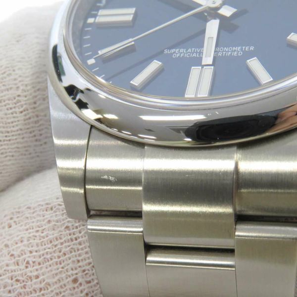 ロレックス オイスターパーペチュアル ランダムシリアル ルーレット 124300 ROLEX 腕時計 ブル―文字盤
