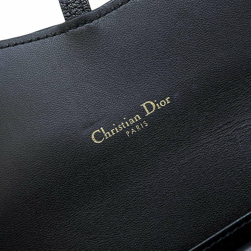 クリスチャン・ディオール チェーンウォレット サドル ロング レザー S5614CBAA Christian Dior 黒