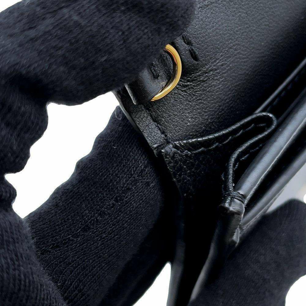 クリスチャン・ディオール チェーンウォレット サドル ロング レザー S5614CBAA Christian Dior 黒