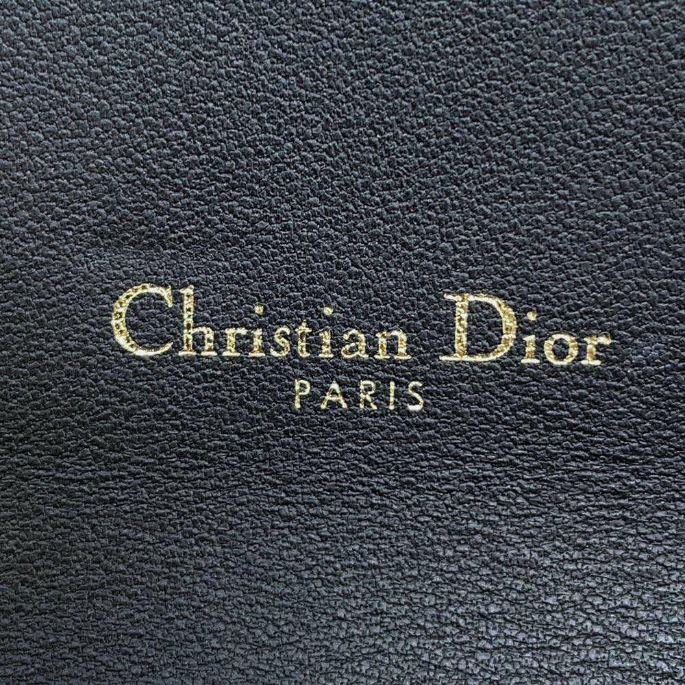 クリスチャン・ディオール チェーンウォレット サドル ロング レザー S5614CBAA Christian Dior 黒