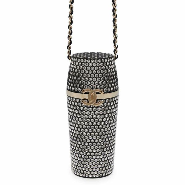 シャネル リップケース ラインストーン B21 K AB7103 CHANEL チェーン 黒