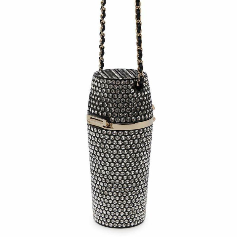 シャネル リップケース ラインストーン B21 K AB7103 CHANEL チェーン 黒