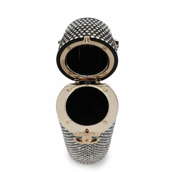 シャネル リップケース ラインストーン B21 K AB7103 CHANEL チェーン 黒