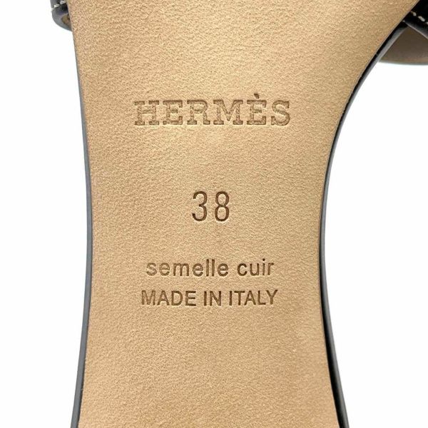 エルメス サンダル オアジス Oasis レディースサイズ38 HERMES 靴 黒