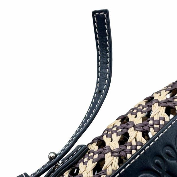 ロエベ ショルダーバッグ シリンダーポケット ラフィア C630P71X01 LOEWE バッグ ポシェット 黒