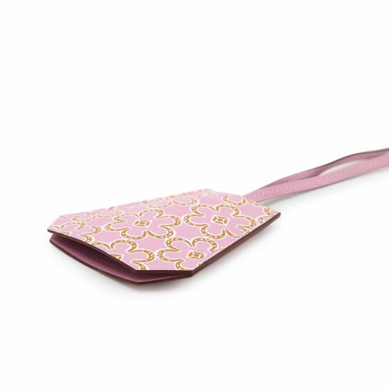 エルメス ロングネックレス クロシェット ラッキー・デイジー モーヴシルベストル/キュイーブル/ホワイト/シルバー金具 スイフト/メタル 白