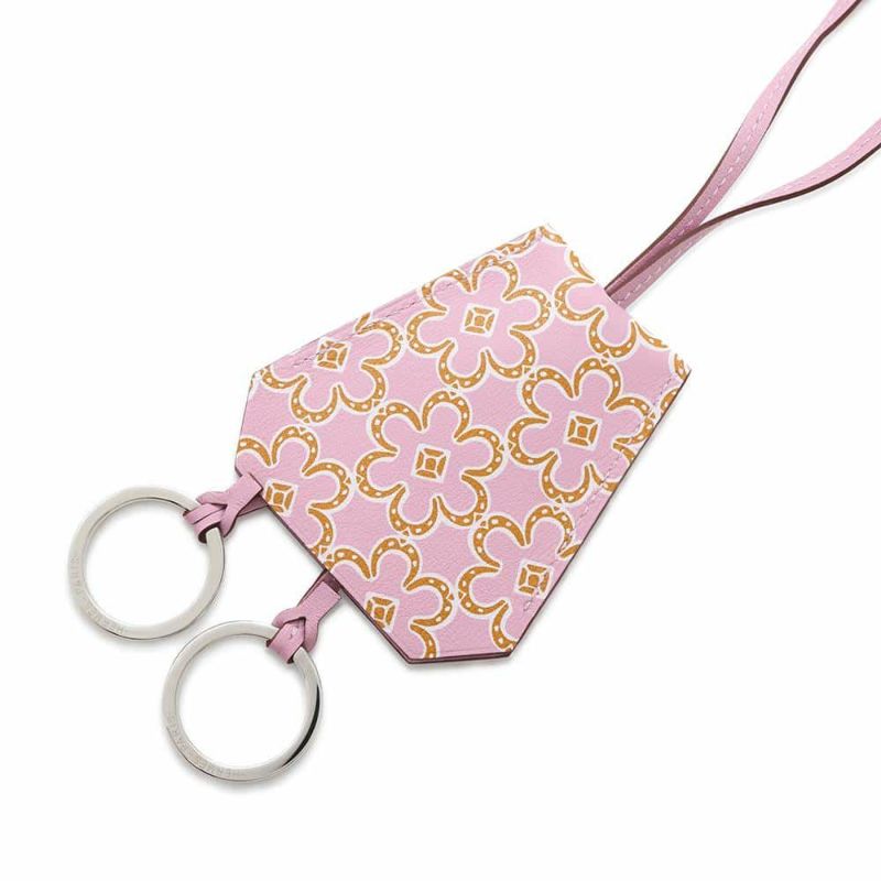 エルメス ロングネックレス クロシェット ラッキー・デイジー モーヴシルベストル/キュイーブル/ホワイト/シルバー金具 スイフト/メタル 白