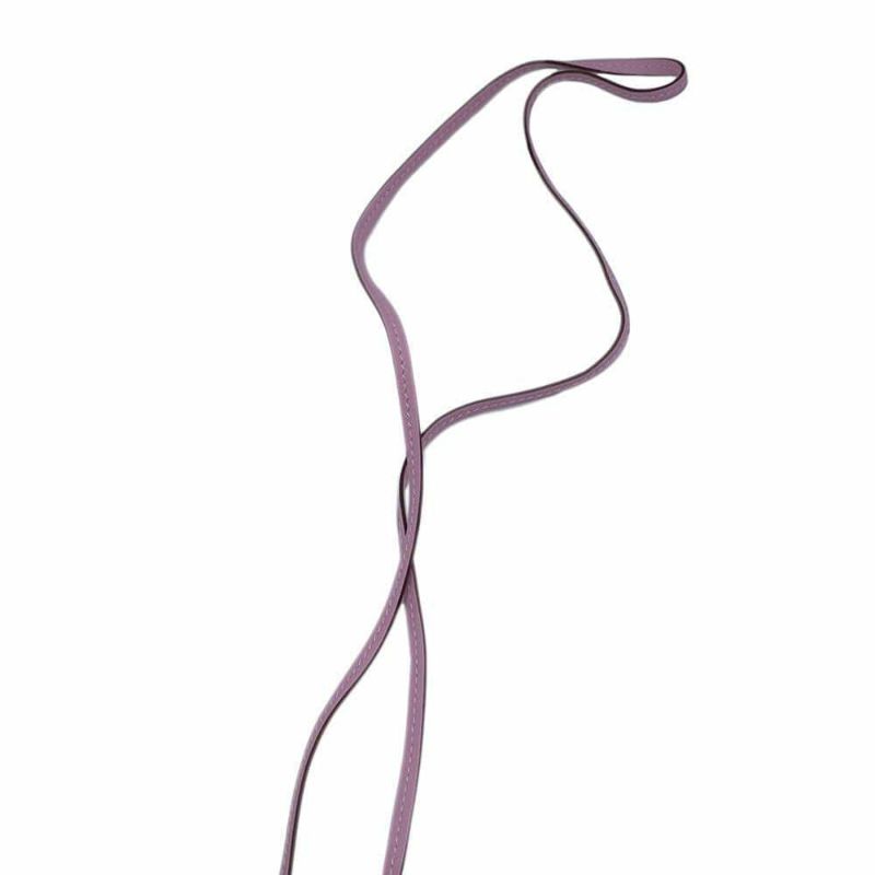 エルメス ロングネックレス クロシェット ラッキー・デイジー モーヴシルベストル/キュイーブル/ホワイト/シルバー金具 スイフト/メタル 白