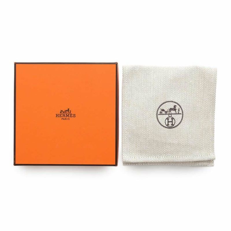 エルメス ロングネックレス クロシェット ラッキー・デイジー モーヴシルベストル/キュイーブル/ホワイト/シルバー金具 スイフト/メタル 白