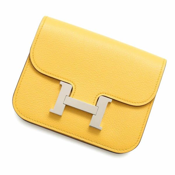 エルメス 財布 コンスタンス スリム サン/ニューブルージーン/シルバー金具 エバーカラー W刻印 HERMES 財布