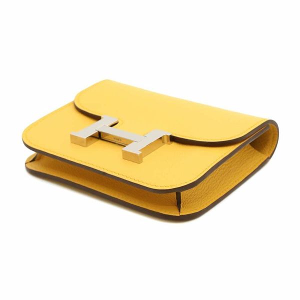 エルメス 財布 コンスタンス スリム サン/ニューブルージーン/シルバー金具 エバーカラー W刻印 HERMES 財布