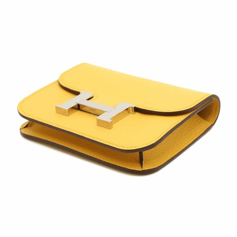 エルメス 財布 コンスタンス スリム サン/ニューブルージーン/シルバー金具 エバーカラー W刻印 HERMES 財布