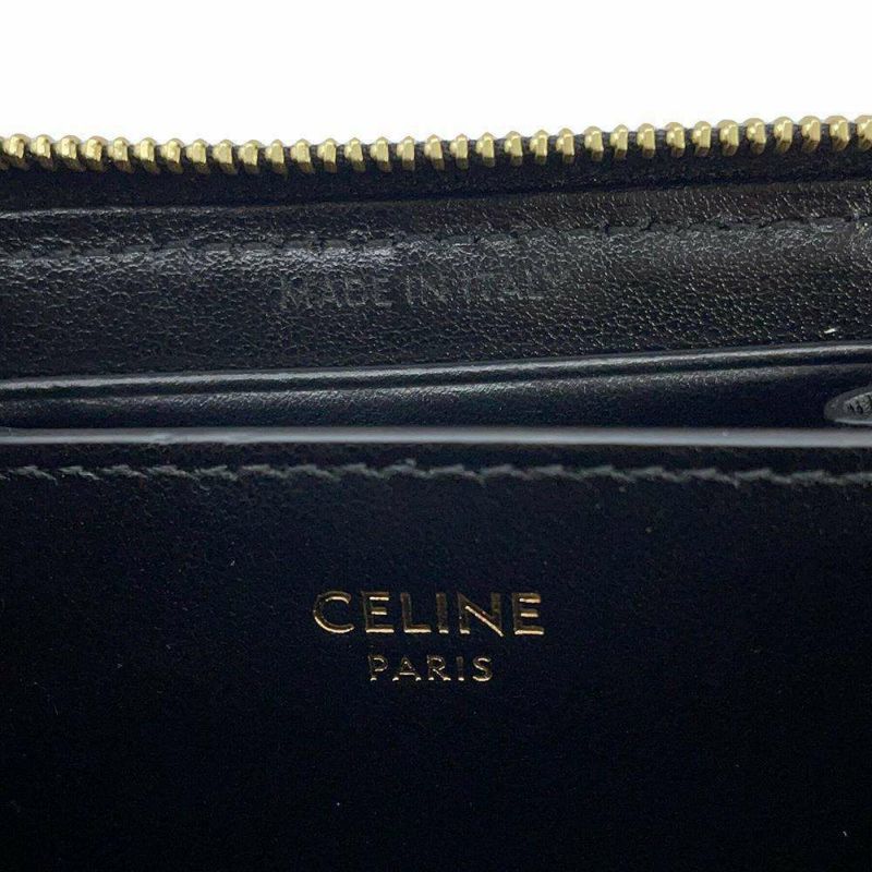 セリーヌ コインケース Cチャーム レザー 10B663BFL CELINE 財布 コンパクトウォレット 黒