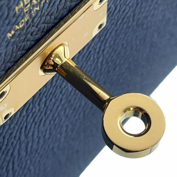 エルメス ケリーウォレット ロング トゥーゴー ブルーネイビー/ゴールド金具 エプソン W刻印 HERMES