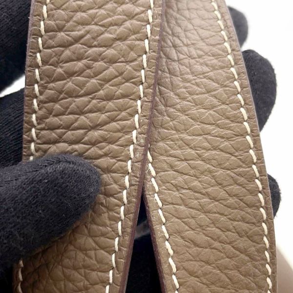 エルメス ハンドバッグ ピコタンロックMM エトゥープ/シルバー金具 トリヨンクレマンス B刻印