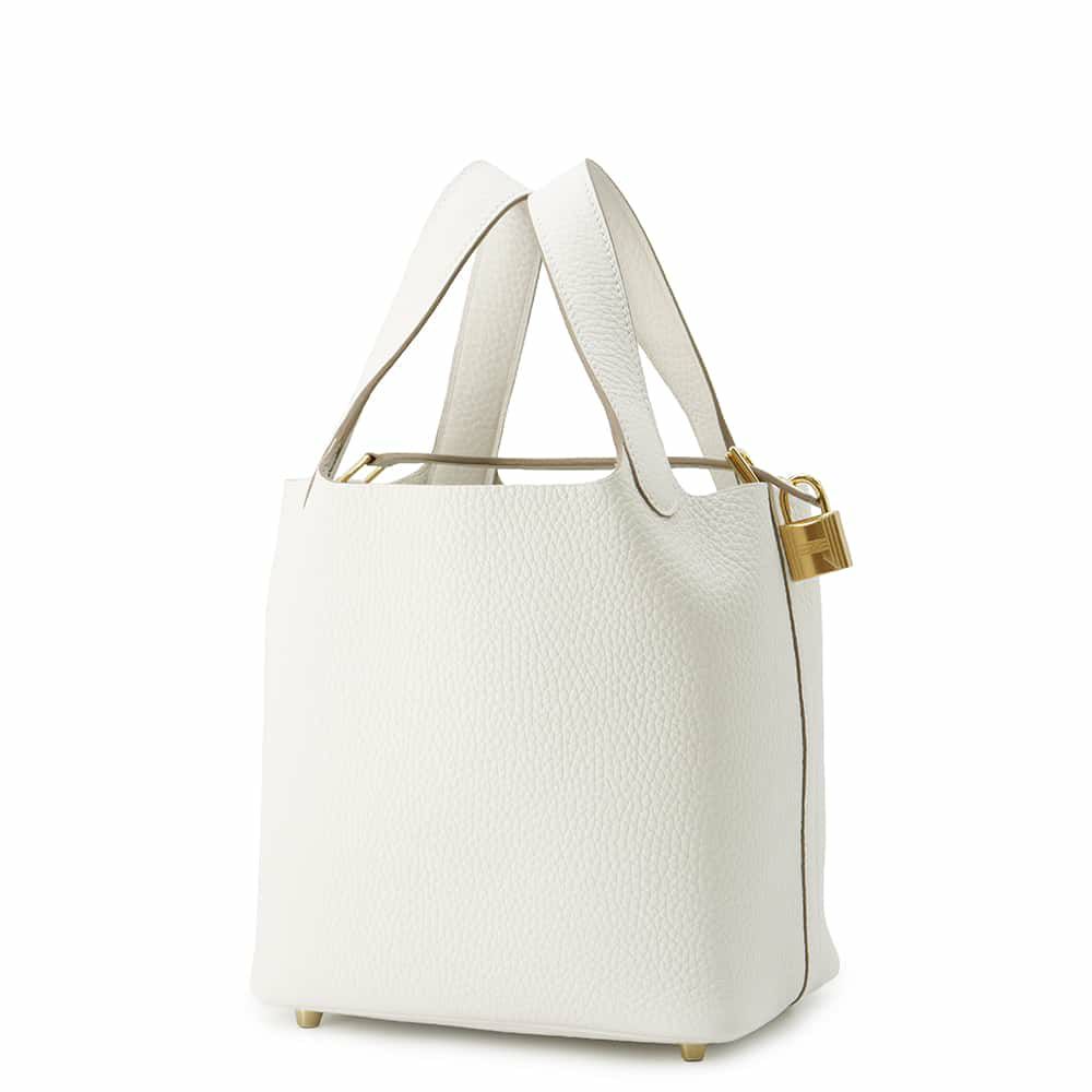 エルメス ハンドバッグ ピコタンロックPM グリスペール/ゴールド金具 トリヨンクレマンス W刻印