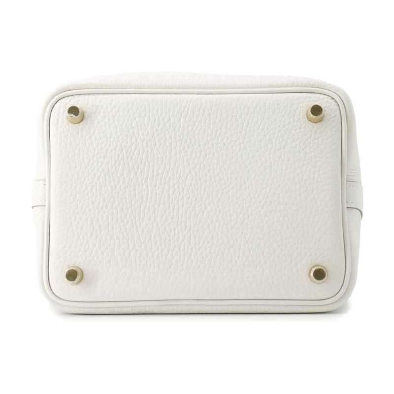 エルメス ハンドバッグ ピコタンロックPM グリスペール/ゴールド金具 トリヨンクレマンス W刻印