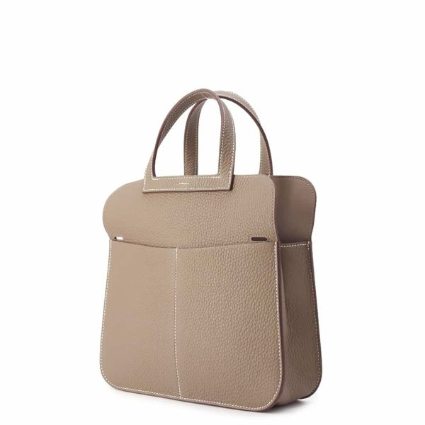 エルメス ハンドバッグ アルザン25 エトゥープ/シルバー金具 トリヨクレマンス W刻印 2wayショルダー