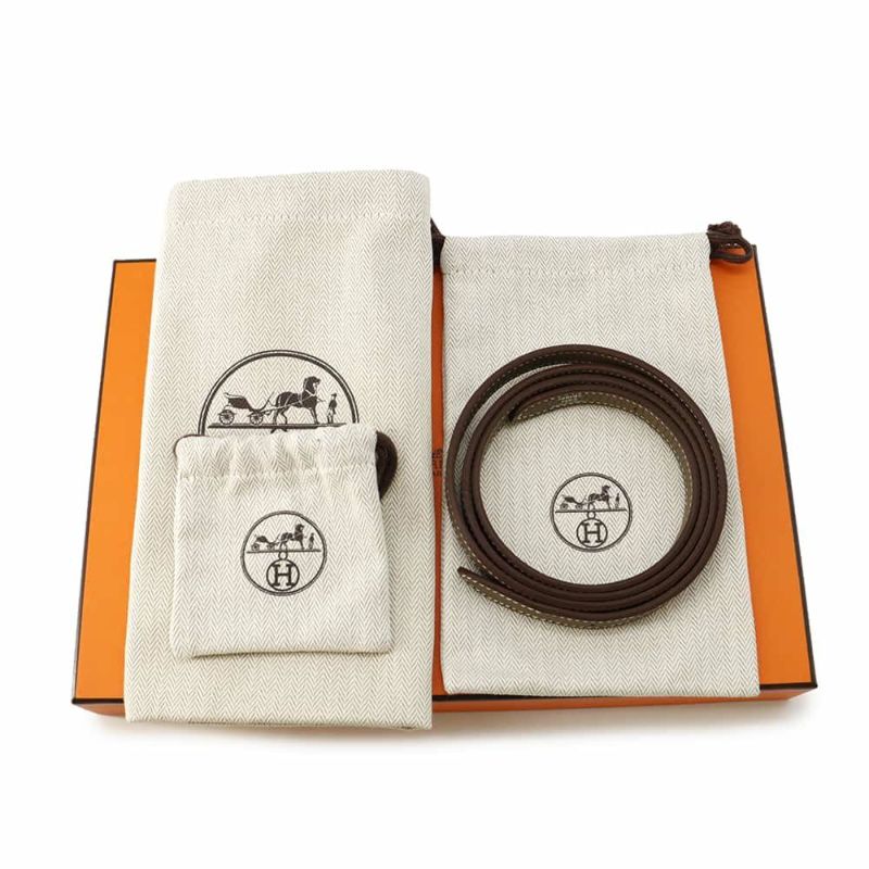 エルメス ハンドバッグ アルザン25 エトゥープ/シルバー金具 トリヨクレマンス W刻印 2wayショルダー