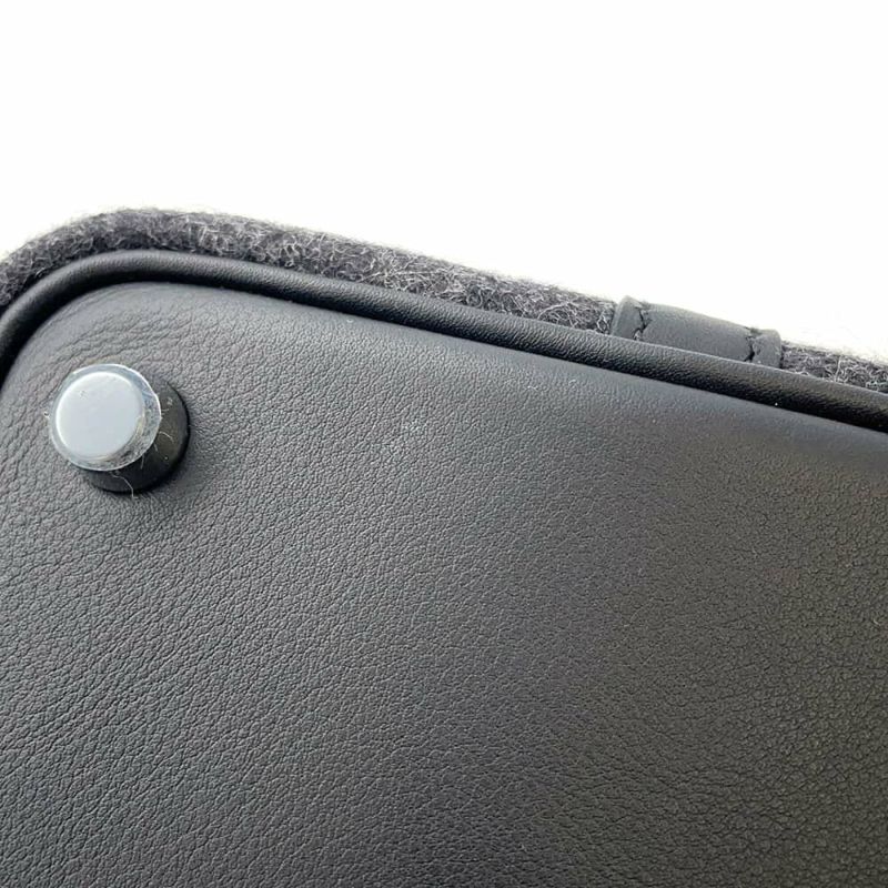 エルメス ハンドバッグ ピコタンロックPM グリモワイヤン/ブラック/シルバー金具 フェルト/スイフト U刻印 黒