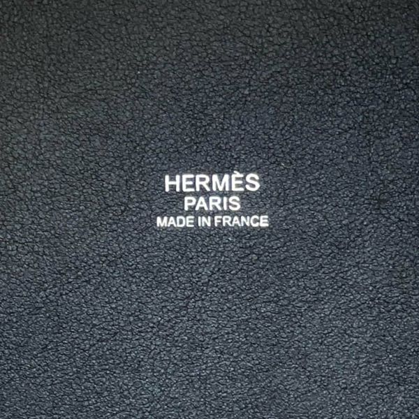 エルメス ハンドバッグ ピコタンロックPM グリモワイヤン/ブラック/シルバー金具 フェルト/スイフト U刻印 黒