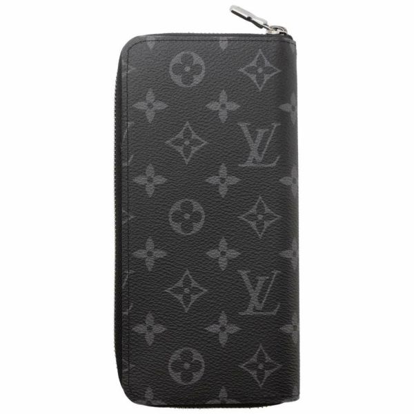 ルイヴィトン 長財布 モノグラム・エクリプス ジッピーウォレット・ヴェルティカル M62295 LOUIS VUITTON ヴィトン 財布 黒